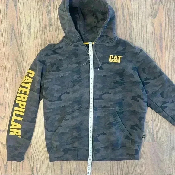 CAT Men’s Trademark Full Zip Camouflage Hoodie Size Large - Picture 10 of 14